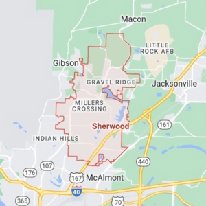 Map of Sherwood Arkansas